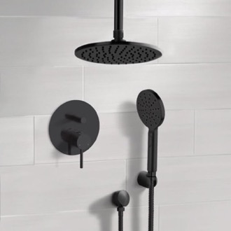 Shower Faucet Matte Black Shower System With 8